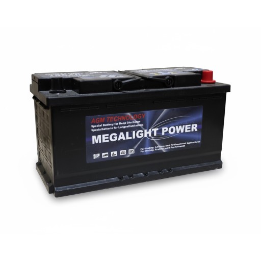 Megalight agm акумулятор 12v 100ah необслуговуваний човни кемпер ups pv