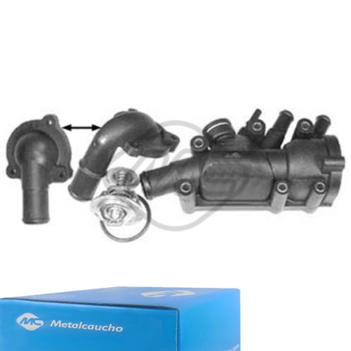 03709 - Термостат + корпус для FORD FIESTA V 1,3