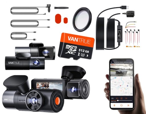 Видеорегистратор VANTRUE N5, 4 канала, Wi-Fi, GPS, ACC, CPL, 512 ГБ