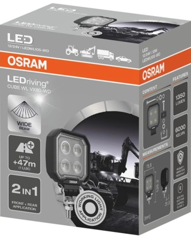 LEDWL105-WD - 3шт OSRAM LEDriving прожектор WL VX80-WD дальнего освещения 40м