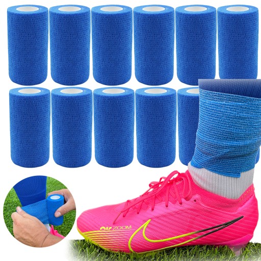 Футбольна стрічка ZLARO 10см х 4,5м універсальні відтінки синього