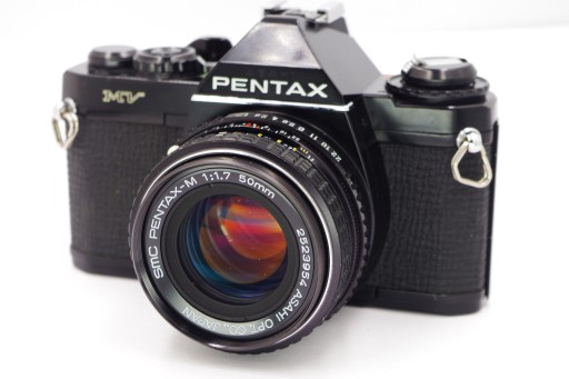 Aparat PENTAX MV Black + SMC Pentax-M 50mm 1:1.7 • Opinie - Allegro
