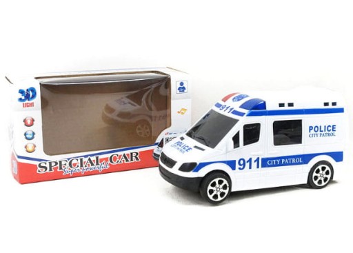 ПОЛІЦЕЙСЬКА АВТО, ПОЛІЦЕЙСЬКА АВТО НА АКУМУЛЯТОРІ, СВІТЛО, ЗВУК