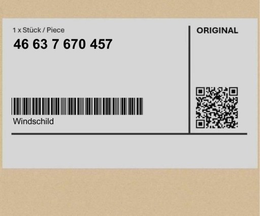 46637670457 7670457 - БМВ 259 259 лобове скло