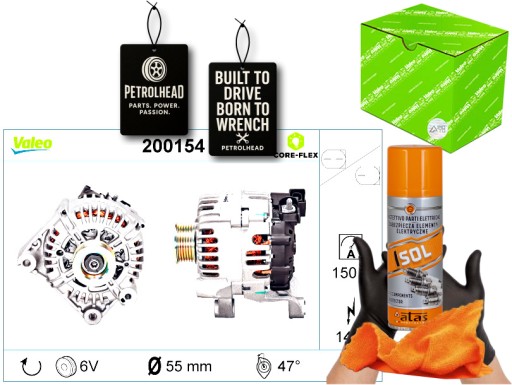 VAL200154#ECS-PCP+K - Генератор valeo вантажівка 200154 bmw 1 e87 3 e90 3 e91 3 #petrolhead pro+ kit4
