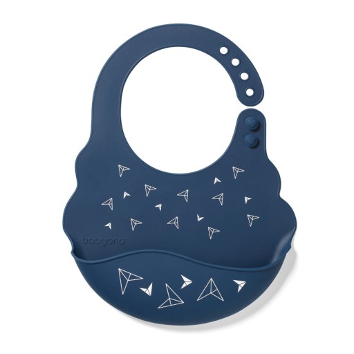 Нагрудник силіконовий Babyono Shades of blue 1 шт.