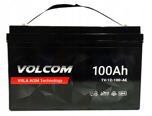 Аккумулятор volcom agm 12 в 100 ач