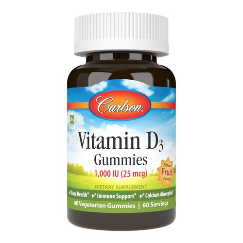 Vitamín D3 Gummies 60 gélov Carlson Labs