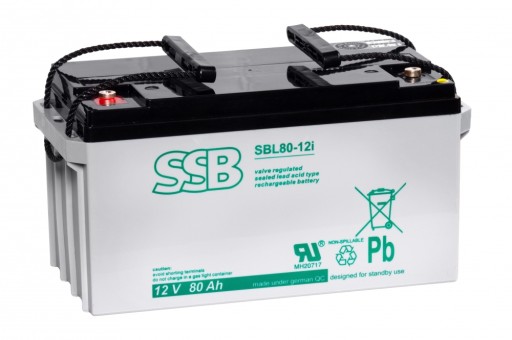 Agm акумулятор ssb sbl 80-12i (12v 80ah)