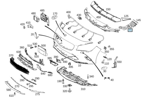 A1178850700 - Передній бампер Mercedes W117