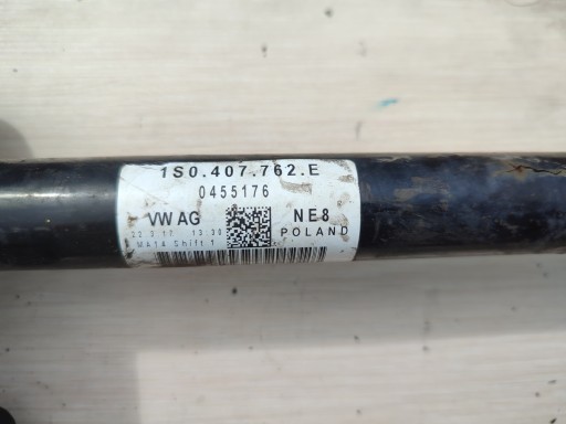semi-axis right front MANUAL SEAT MII 1 and 1.0 MPI VOLKSWAGEN UP 1S0407762E