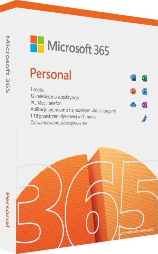 MICROSOFT OFFICE 365 Personal 1 užívateľ 5 pozícií 1 rok Win/Mac PL