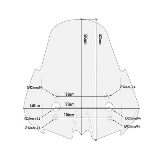 KD4122ST - Каппа Вітрове скло D4122ST KAWASAKI Versys 650 17-21