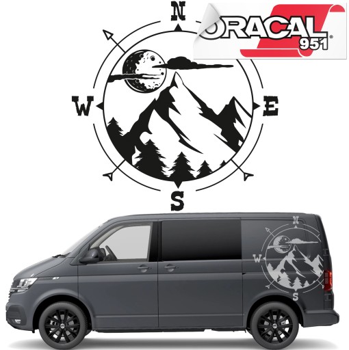 БІЧНІ НАКЛЕЙКИ НА АВТОМОБІЛЬ РОЗА ВІТРІВ 93х93см 951