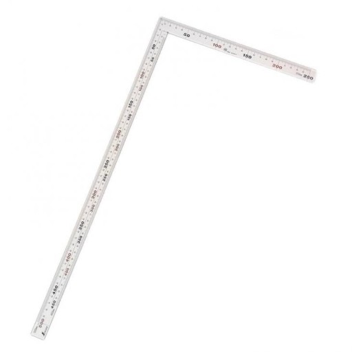 Kątownik stolarski stal Inox 500 x 250mm 6 skal Shinwa 10405 Made In Japan
