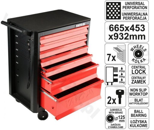 YATO ШКАФ ДЛЯ МАСТЕРСКОЙ 7 ЯЩИКОВ 09000