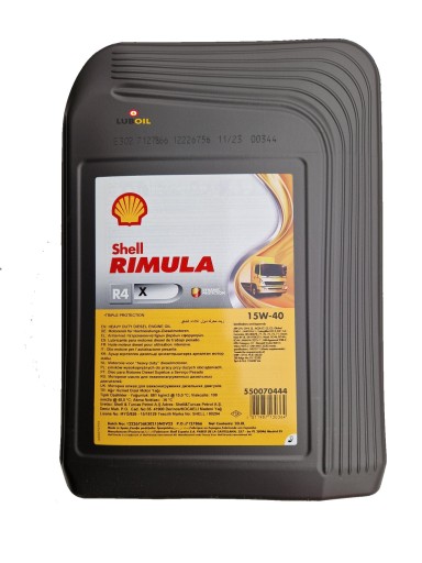 OSH 15W40 RIM R4 X JC 20 SHELL OIL 15W40 20L RIMULA R4 X / JERRY CAN / E7