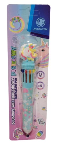 Різнобарвна ручка Astra Unicorn 0,7 мм 10 кольорів