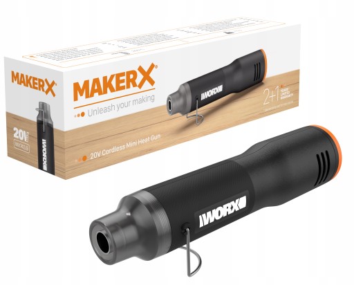 Мини-тепловая пушка MakerX WORX WX743.9 20 В 260°C