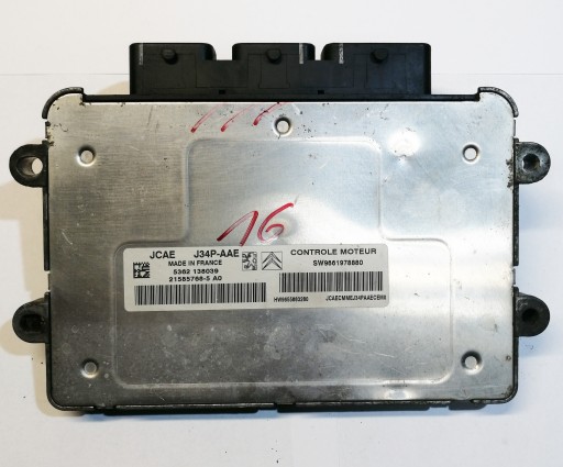 53621380 - Комп'ютер peugeot 9661978880 j34p-aae контролер