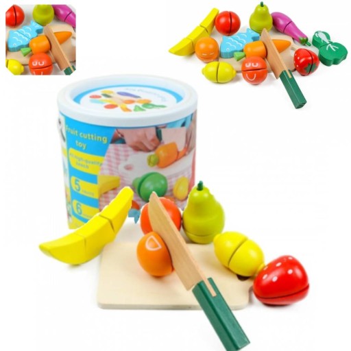 Набір дерев'яних овочів і фруктів LandToys LT281 19х18 див