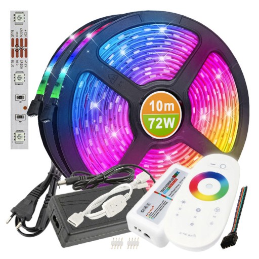 ZESTAW Taśma LED RGB multi 10m pilot zasilacz