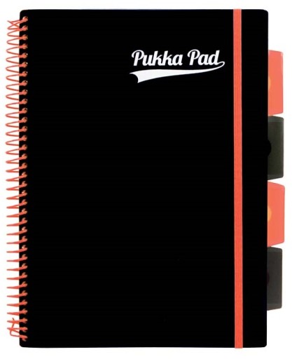 Kruhová mriežka Pukka Project Book PP Neon B5/100 Mriežka Oranžová/Čierna
