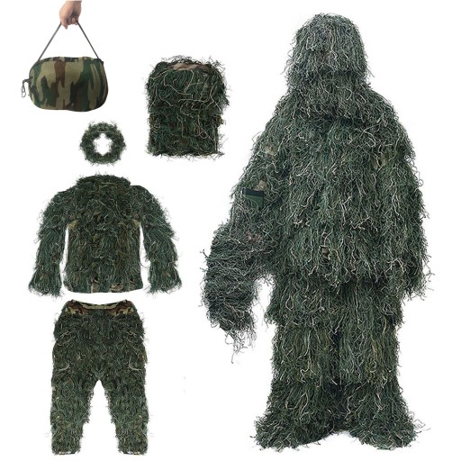 MASKOVACÍ KOSTÝM 3D KOSTÝM GHILLIE PRE OUTDOOROVÝ LOV