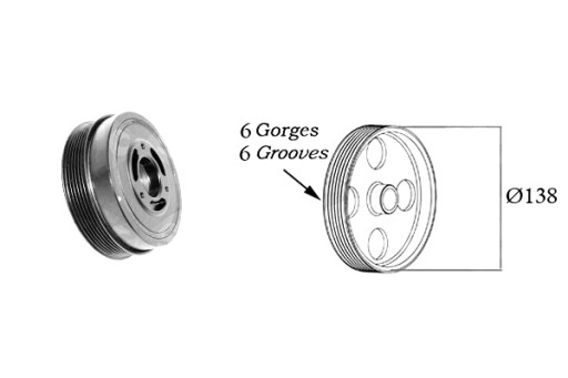 2156082 - ШКИВ КОЛЕНВАЛА SASIC MINI R50 R53 R52 1,6 03/02-07/08