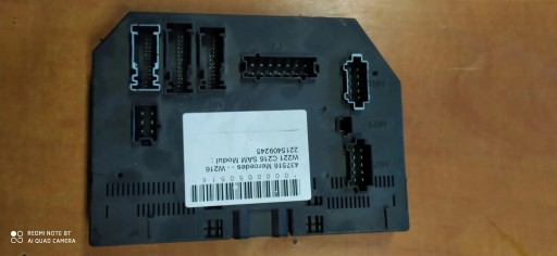 module control unit SAM MERCEDES S-KL W221 A2215409245
