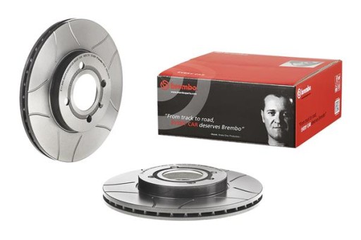 09.5166.75 - BREMBO Max передні диски GOLF 3 4 Vento POLO 256 мм