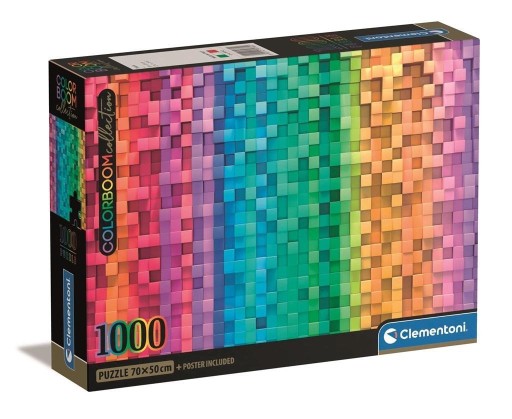 PUZZLE 1000 COMPACT COLORBOOM PIXEL, CLEMENTONI