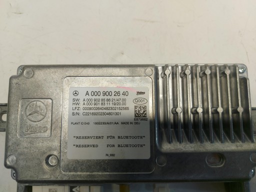 Mercedes CLA w118 2023 module control unit bluetooth kamery a0009002640