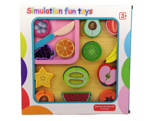 Набір дерев'яних магнітів для нарізки фруктів