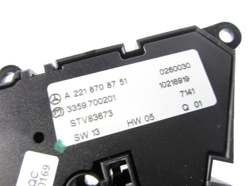 Panel control unit kanapy rear right Mercedes W221