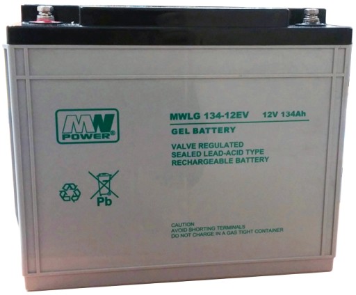 Гелевая аккумуляторная батарея mwlg power mwlg134-12ev 12v 134ah mwlg134 ибп