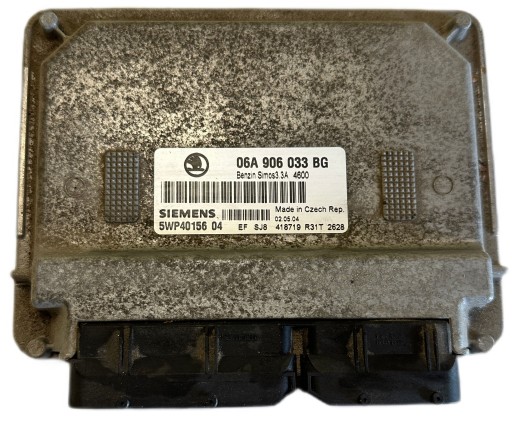 Компьютерная кассета контроллера двигателя skoda octavia i 06a906033bg 5wp4015604