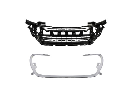 7422 AP,1606861980 - Peugeot 308 lift 2011 - решітка + хромована смуга