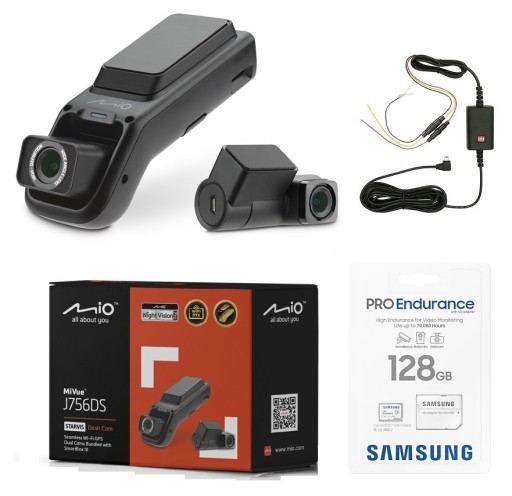 АВТОМОБИЛЬНЫЙ РЕГИСТРАТОР MIO MIVUE J756DS + SMARTBOX 3 + 128 ГБ PRO