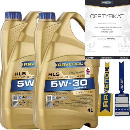 RAVENOL HLS 5W30 8L BMW LL-04 MB 229.52 GM DEXOS2 + ПІДВІСКА