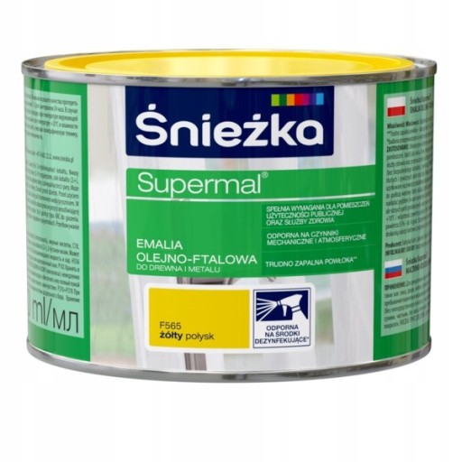 SUPERMAL EMALIA drewno metal ŻÓŁTY F565 0,2L