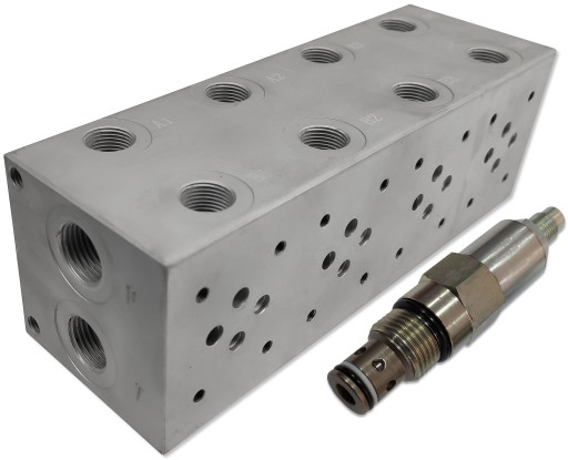 1335.A - БЛОК КЛАПАННАЯ ПЛАСТИНА 4 СЕКЦИИ С КЛАПАНОМ CETOP 5510