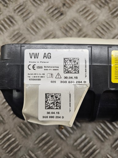 Airbag AIRBAG rechts des Beifahrers VW PASSAT B8 3G 3G0880204D