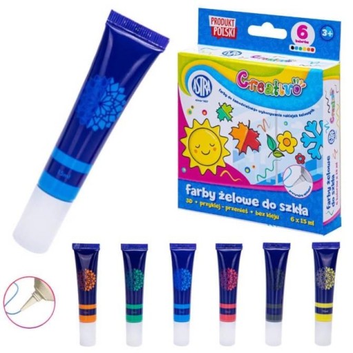 Набір гелевих фарб для скла Astra Creativo 6х15мл