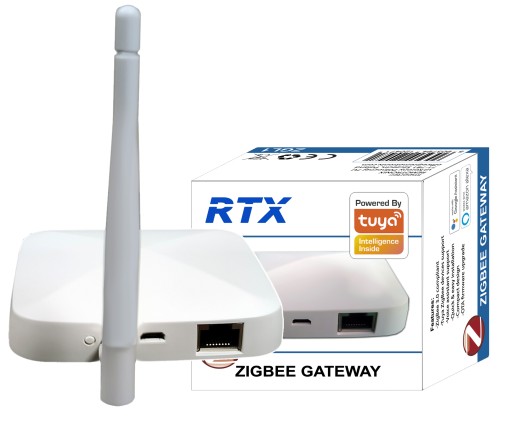 Centralka Bramka Rtx ZigBee 3.0 Tuya Smart Life Lan Pamięć Scen Antena 3dBi