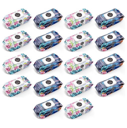 18× вологі серветки Papilion Tropic Flower 1 x 120 шт.