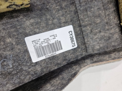 BMW 7 F01 F02 plato rear part rear 9150076
