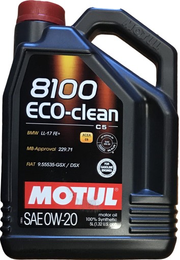 MOTUL 8100 ECO-CLEAN 0W20 5Л МОТОРНОЕ МАСЛО