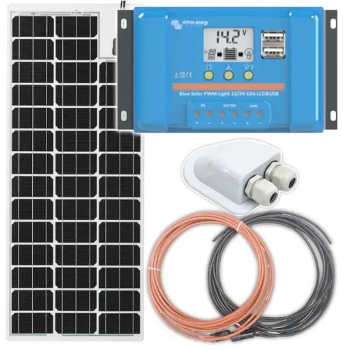 920 - КОМПЛЕКТ ДЛЯ АВТОФУРГОНА ПАНЕЛЬ 90W РЕГУЛЯТОР 10A VICTRON