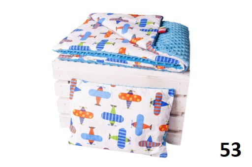 КОМПЛЕКТ ПОСТІЛЬНОЇ БІЛИЗНИ МІНКІ КОВДРА + ПОДУШКА ДЛЯ КОЛЯСКИ